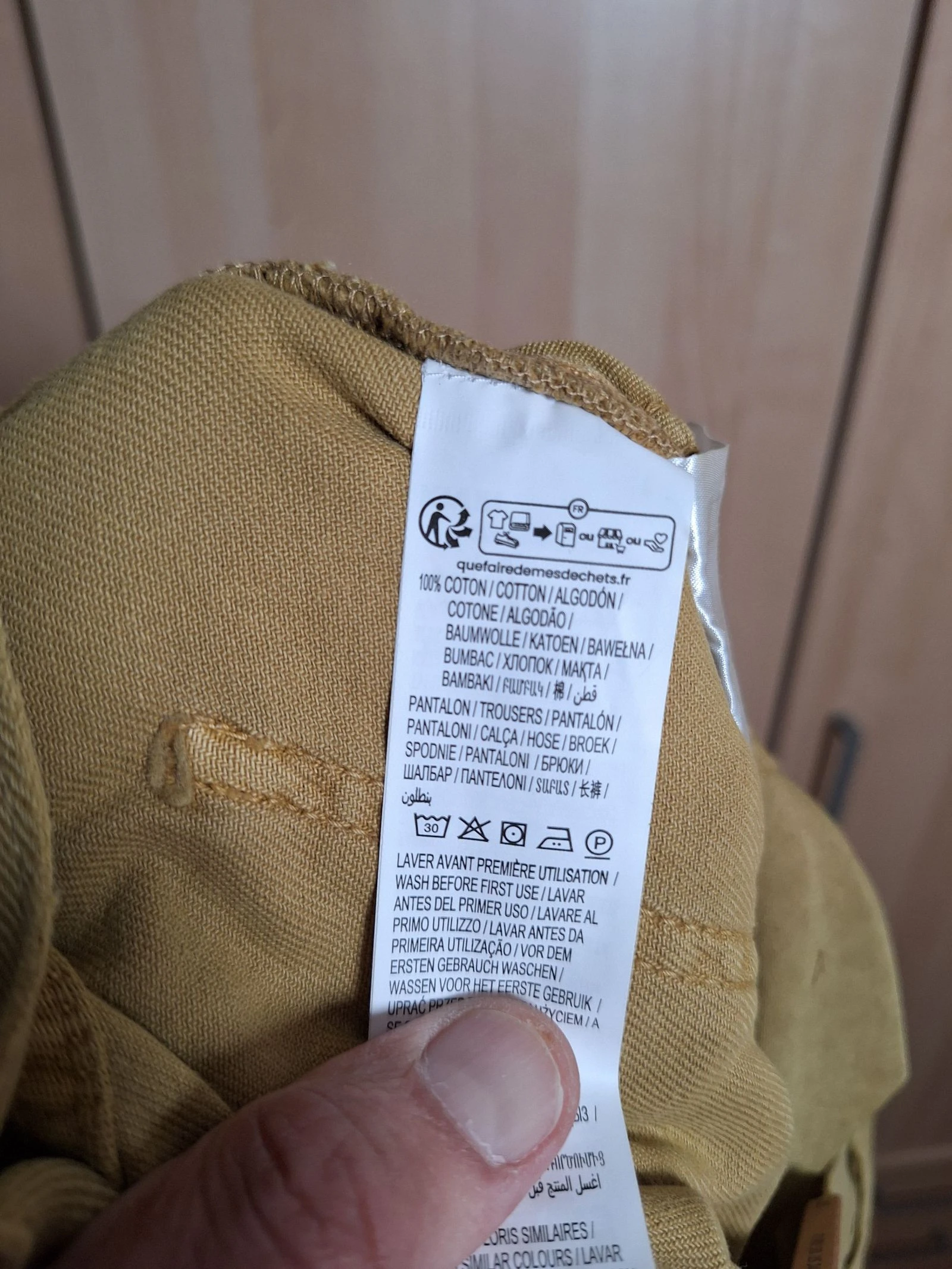 Calça regular Kiabi bege mostarda tamanho 44 nova com etiqueta – photo 6